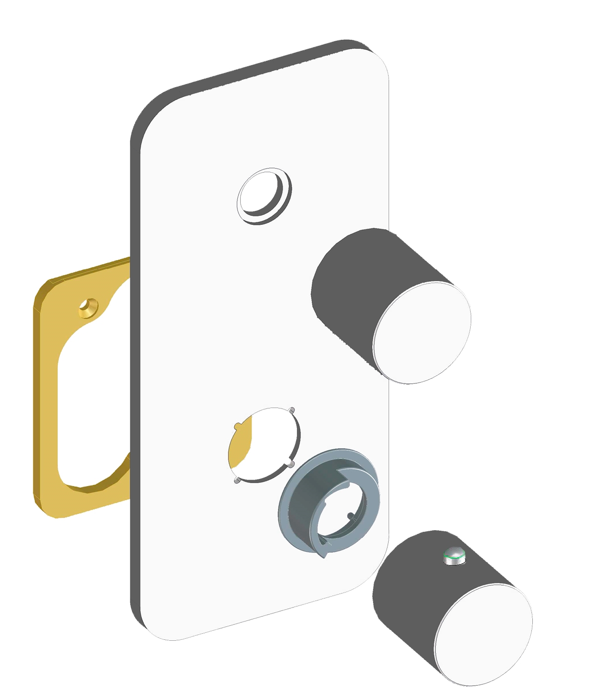 Z031202 + Z030205 000 Смеситель & запорный кран Oki 2 Outlets (with Diverter) HP BOSSINI  - Вид №2