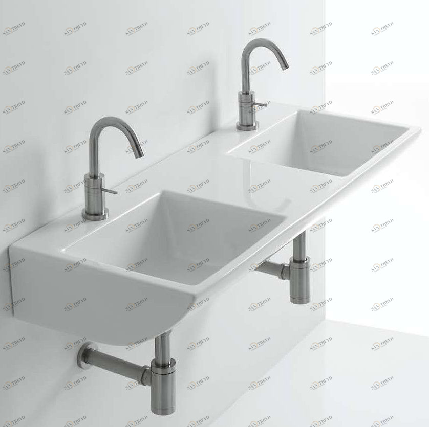 41856 Подвесная раковина настенная овальная   белая Santreyd 