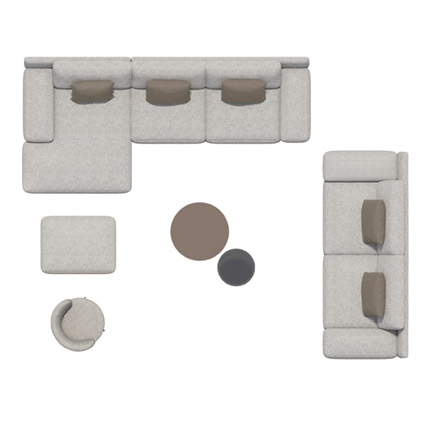 Модульный тканевый диван Febal Casa подпись ARCH-00056236 - Вид №16