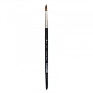 1011108 Кисть колонок Короткая рабочая часть круглая короткая ручка №08 ХМ