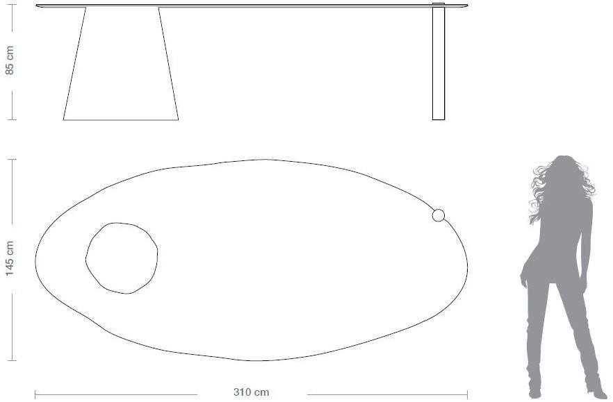 Unica by Tecnotelai Овальный стол из нержавеющей стали и стекла Orbita sun-id-1451584 - Вид №2