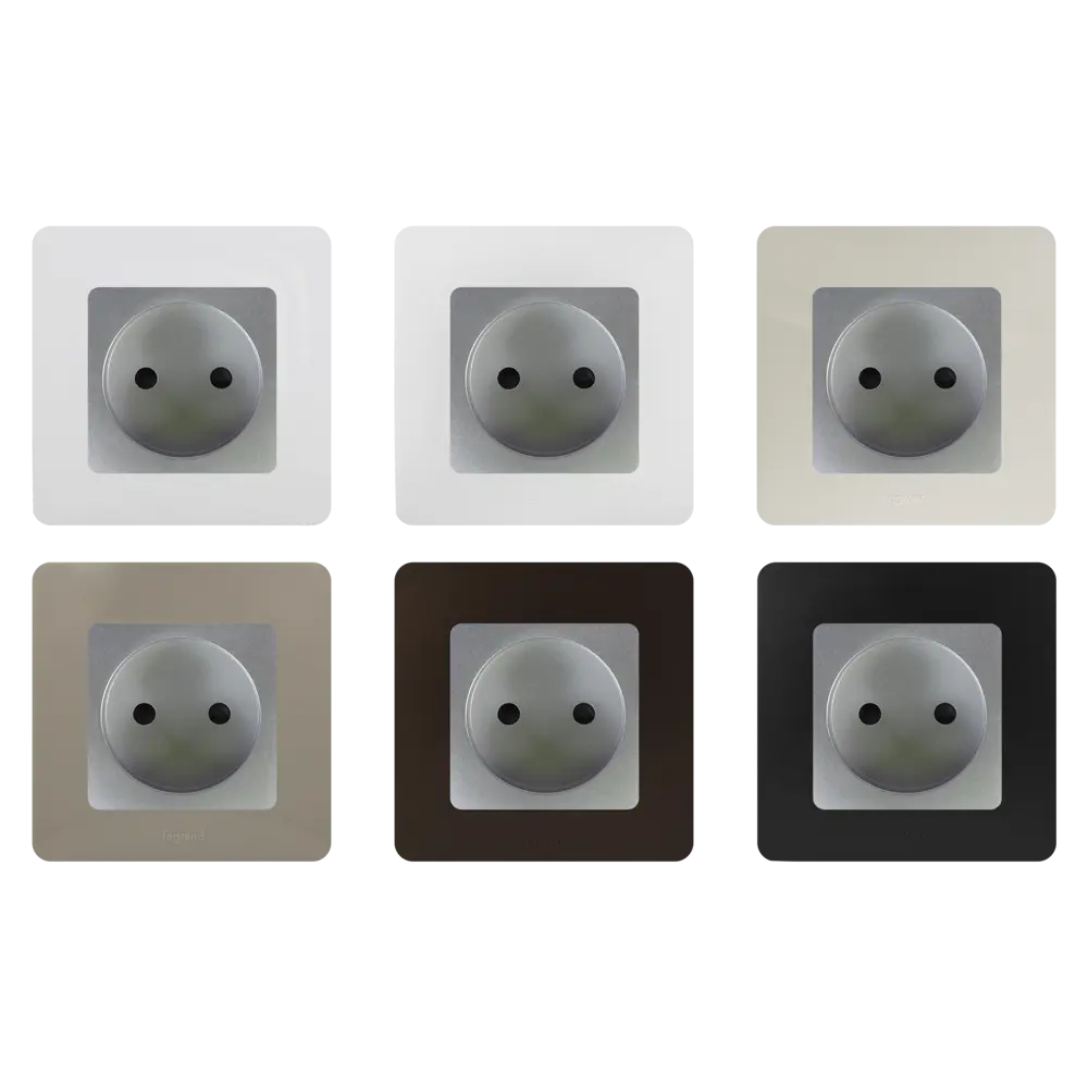 Legrand Etika - розетка скрытого монтажа с защитой от детей, алюминий 17356898 STLM-0008024 - Вид №1