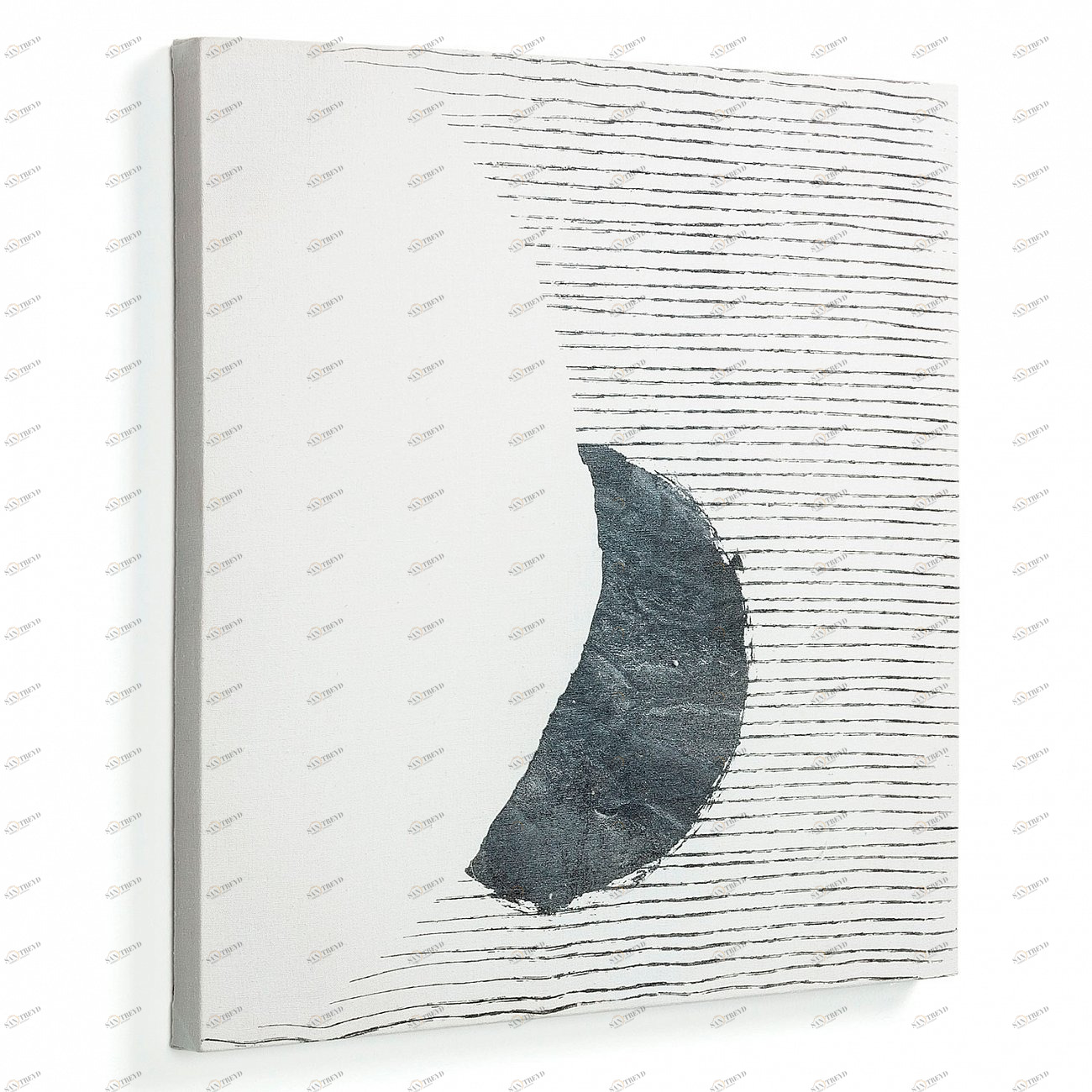 Картина на холсте 50х50 см белая Prism от La Forma LA FORMA PRISM 343073 Белый;серый;черный 
