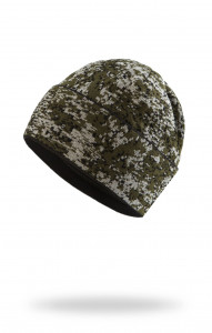 59657 Шапка вязаная камуфляж "Цифра" зеленая  Головные уборы  размер
