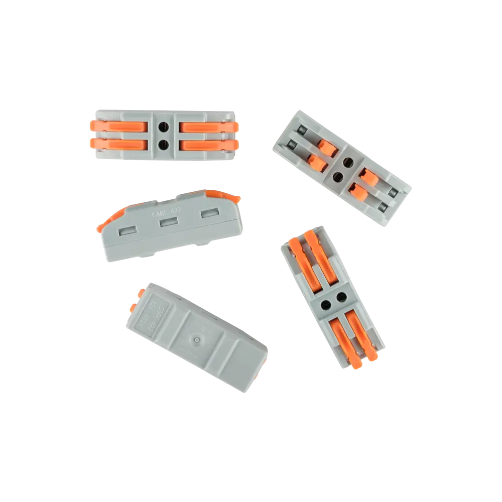 84509767 Клеммы проходные монтажные с рычажком Duwi СМК-422 2-проводные 4мм² серые 5шт 26741 6 STLM-1119597  - Вид №6