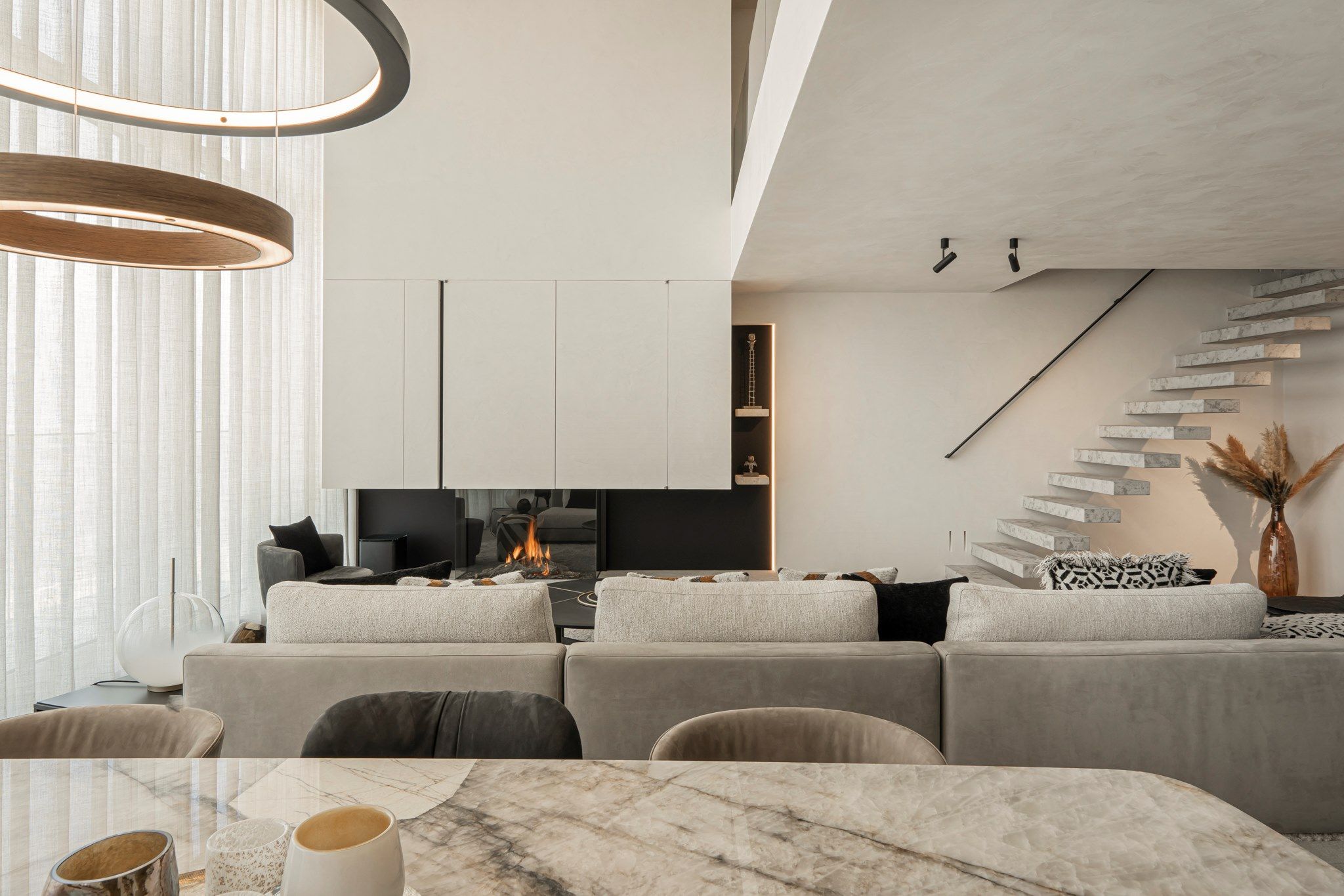 Газовый тройной фасадный камин Metalfire ARCH-00113245 - Вид №2