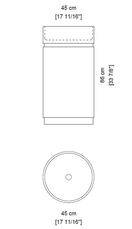 Круглый отдельно стоящий умывальник из натурального камня Davani Parallel ARCH-00035121 - Вид №4