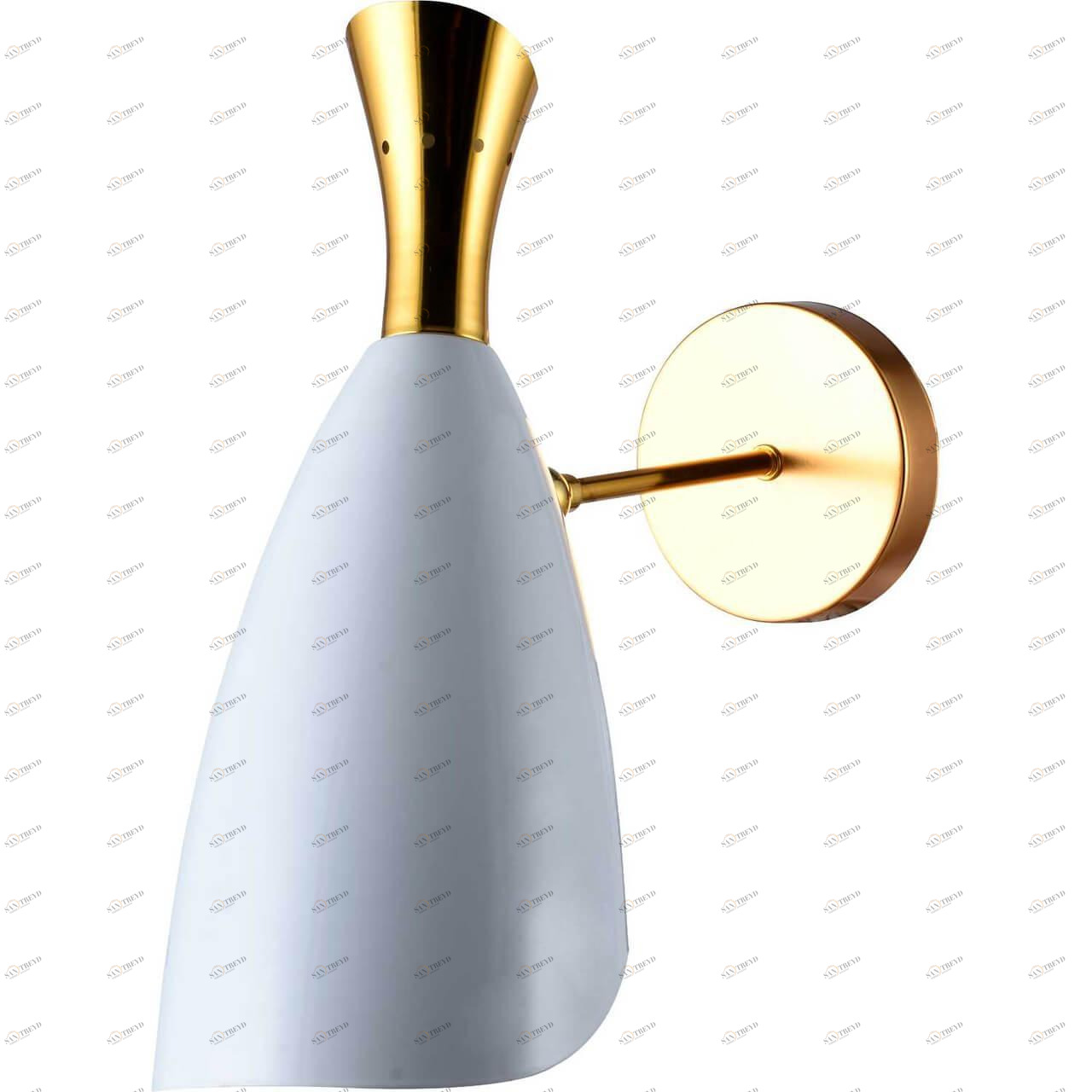 Бра с металлическим плафоном белое Ricon 2059/01/01W STILFORT RICON 00-3930763 Белый;золото 