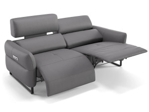 3-местный кожаный диван