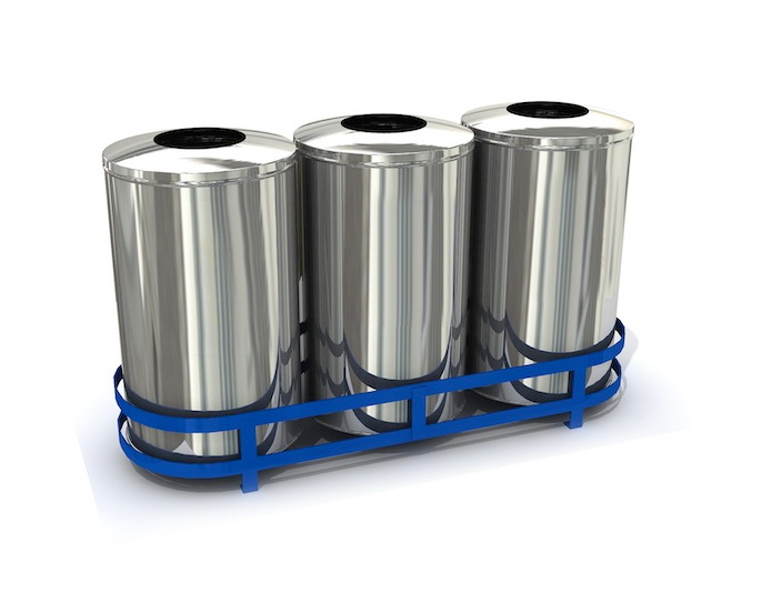 MF-747 Урна для селективного сбора мусора Public Steel 