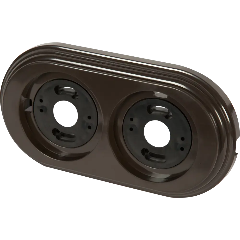 Двухпостовая рамка ELECTRALINE для розеток и выключателей в элегантном коричневом исполнении 18837811 Серия отсутствует STLM-0013131 - Вид №1