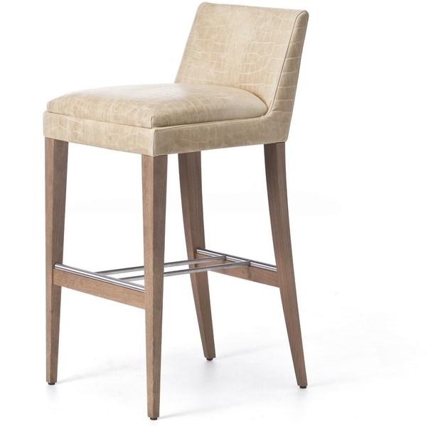 Very Wood Высокий кожаный табурет с подставкой для ног Onda sun-id-1452279 - Вид №1