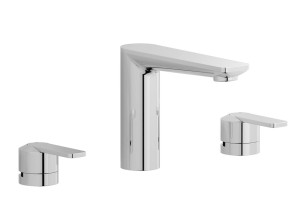 Смеситель для раковины с 3 отверстиями для пола с автоматическим сливом