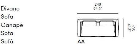 Casamania & Horm 2-х местный диван со съемным чехлом из ткани или кожи Coleman sun-id-1479443 - Вид №7