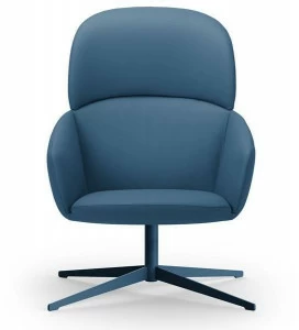 True Design Кожаное кресло на 4-х спицах с высокой спинкой Not