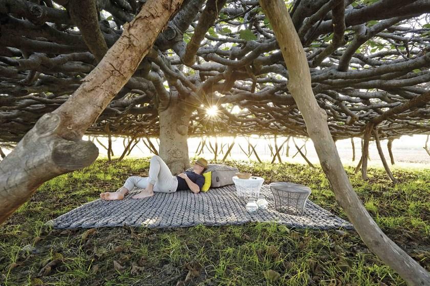 GANDIABLASCO Низкий круглый садовый столик из нержавеющей стали Aram sun-id-1347050 - Вид №3