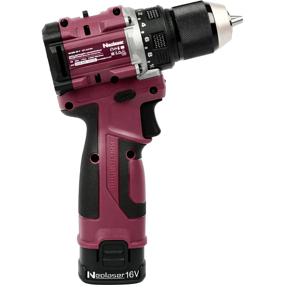 Аккумуляторная дрель-шуруповерт NEOLASER NCDB-40-V с бесщеточным двигателем 89398634 STLM-1430297 - Вид №6