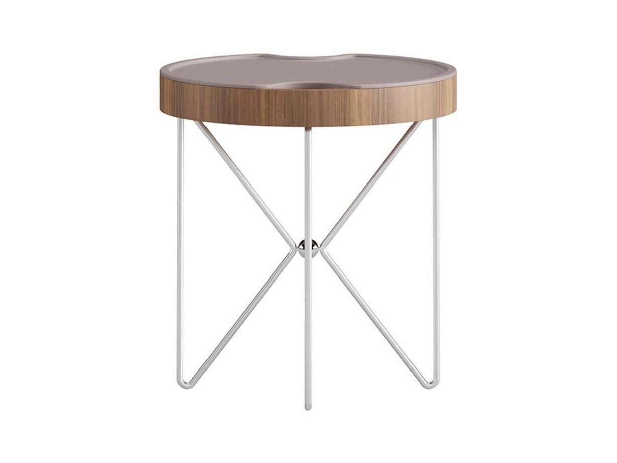 Круглый деревянный журнальный столик с подносом Ersa Kilig ARCH-00131474 - Вид №1