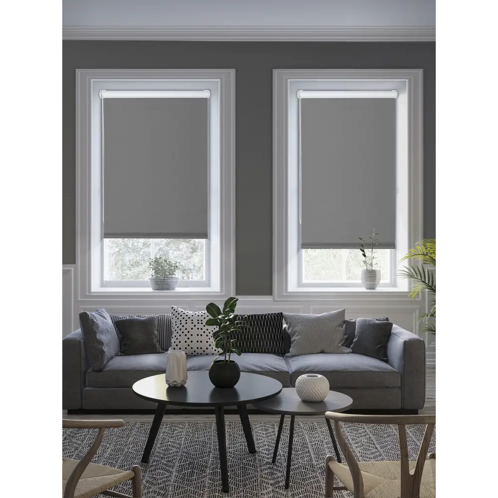 Штора рулонная блэкаут Midnight 60x175 см серая GARDEN STLM-2090957 - Вид №4