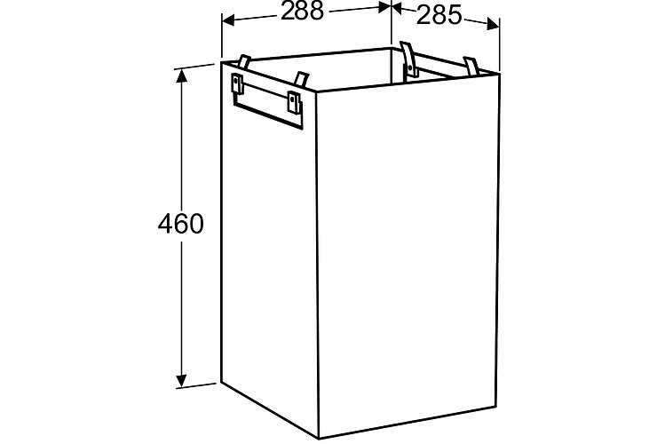 9673000001 IDO Glow / Elegant корзина для белья для высоких шкафов  - Вид №1