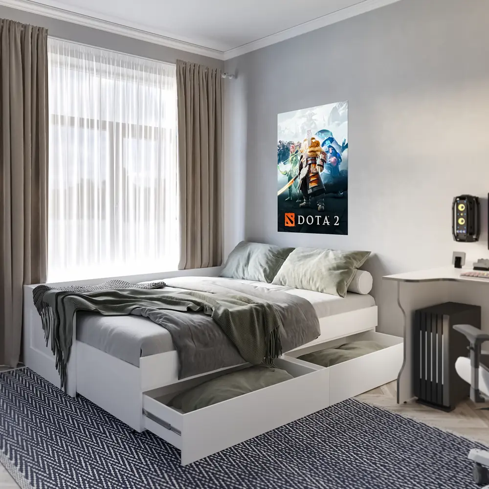 Кровать Шведский стандарт Сириус Ш96x204.4 см цвет белый STLM-2033594 - Вид №4