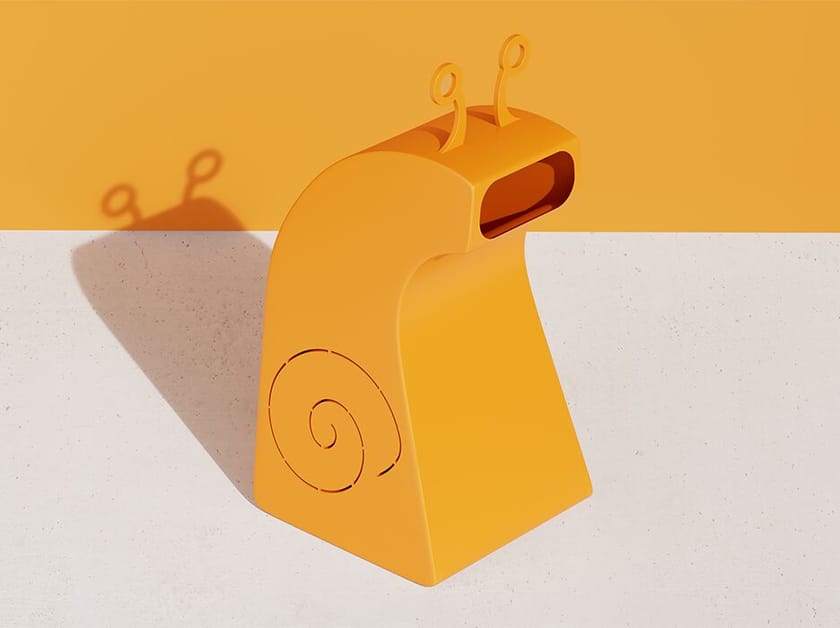 Корзина для мусора из оцинкованной стали DIMCAR ADELINA LA LUMACHINA ARCH-00096729