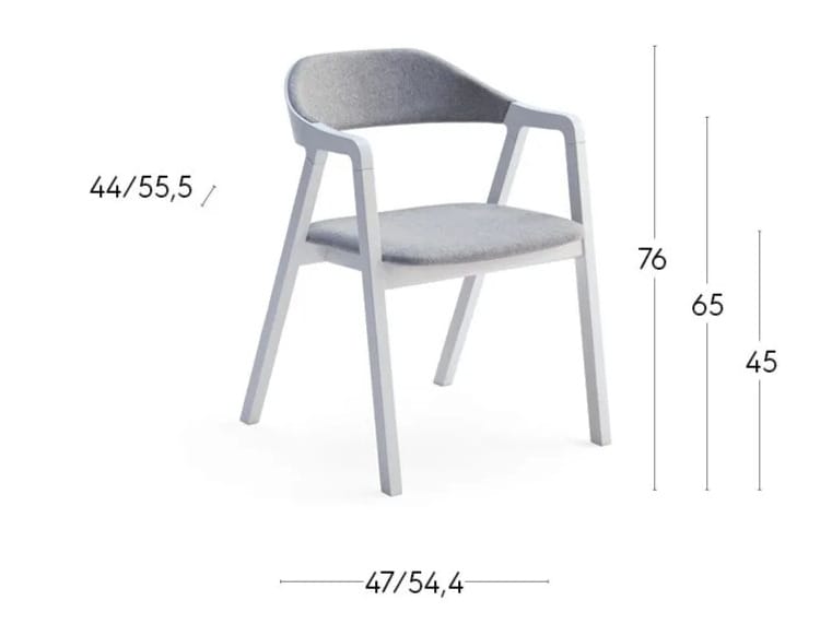 Мягкий стул из ясеня с подлокотниками Billiani Layer ARCH-00028592 - Вид №7