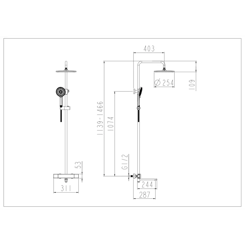 Душевая система FRAP Arne с термостатом и 3 режимами полива 89370459 STLM-1397572 - Вид №16