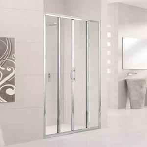 Двери в нишу 142 см LUNES 2A Novellini LUNES с серебристым профилем