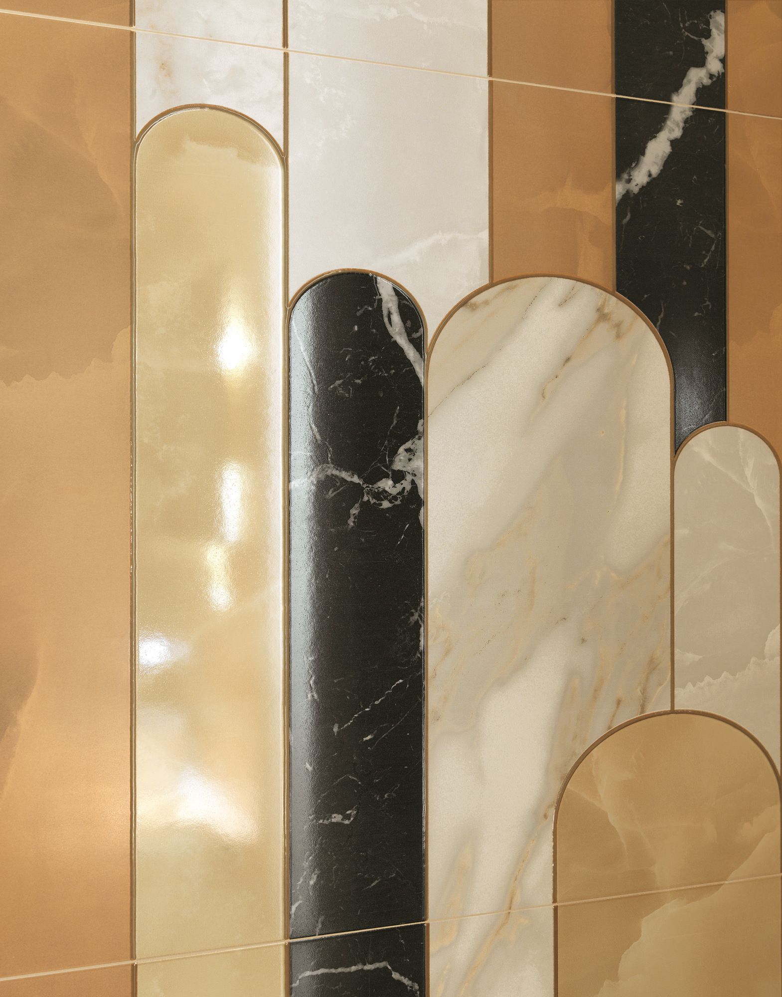 Белая паста керамическая мозаика FAP ceramiche Roma Gold ARCH-00087114 - Вид №2