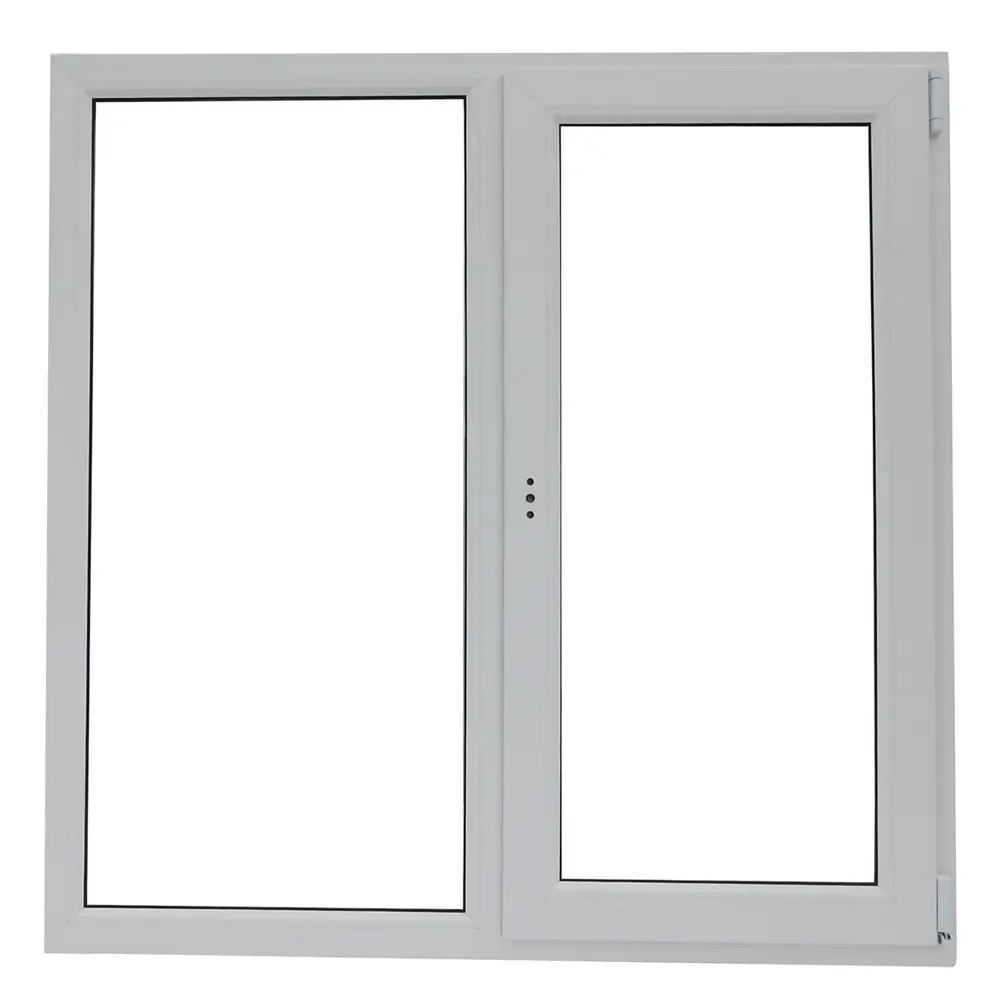 Окно пластиковое ПВХ VEKA двустворчатое 1200x1200 мм (ВхШ) двухкамерный стеклопакет белый/темный дуб STLM-2036824 - Вид №1