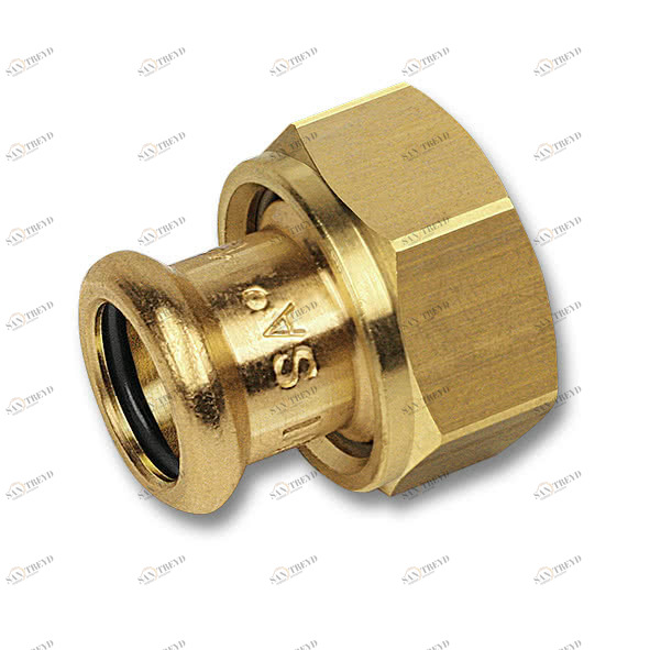 1835954238 SANHA 8359G пресс-фитинг, бронза, разъемн.соед.с плоск.упл. 54x23/8 мм 