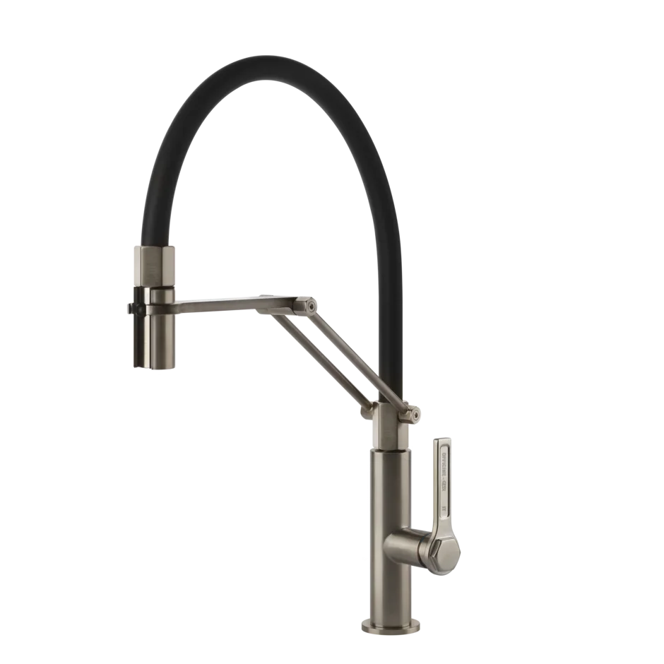 Смеситель для раковины 60055 149 Gessi Officine gessi МАТОВЫЙ НИКЕЛЬ FINOX 60055149