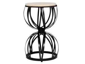 Круглый стол из смолы и нержавеющей стали