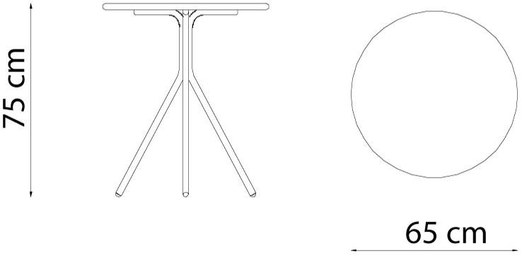 Vermobil Круглый садовый стол из оцинкованной стали Rick Rk2065 - rk2080 - Вид №4