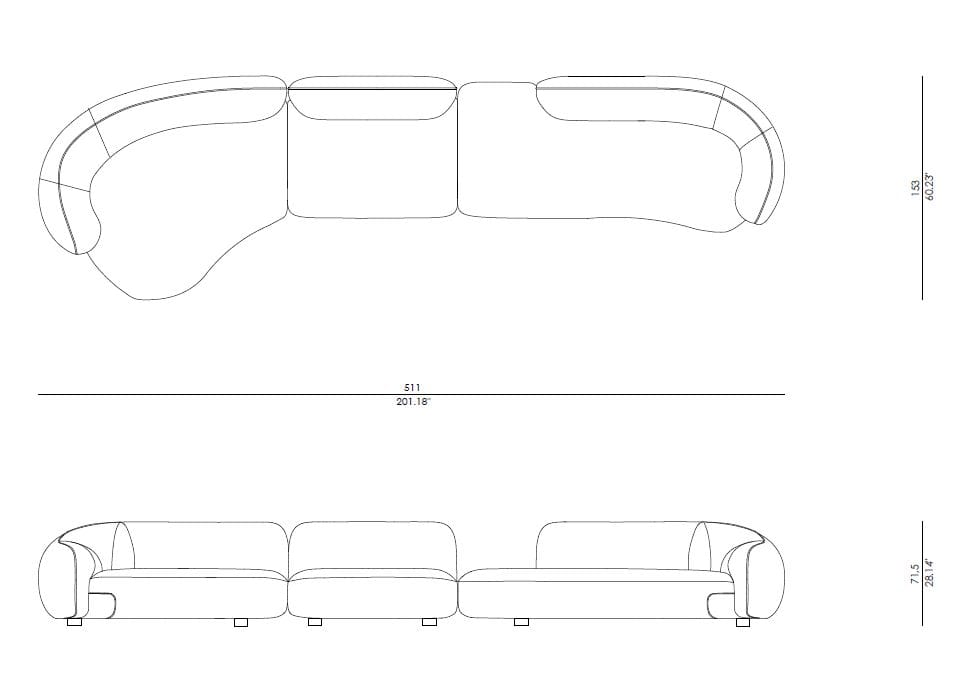 Ткань диван Enne FUSION ARCH-00092277 - Вид №8