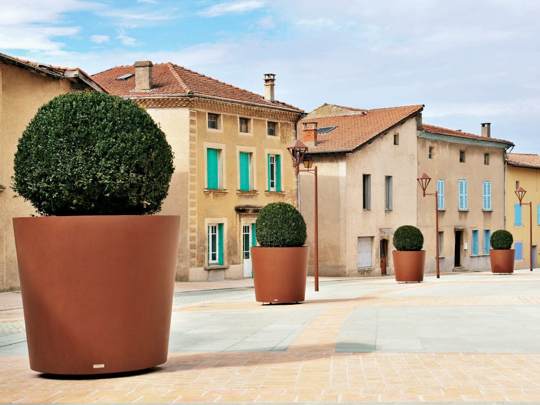 Круглый стальной плантатор Corten™ CYRIA GLAM III ARCH-00075247