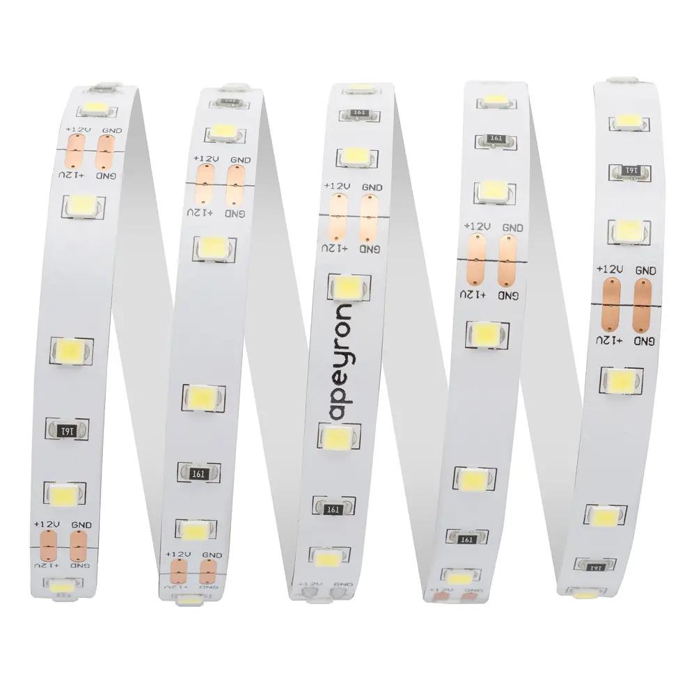 Светодиодная лента SMD 3528 60 диодов/4.8 Вт/м 12 В 8 мм IP20 5 м холодный белый свет APEYRON STLM-2191596 - Вид №7