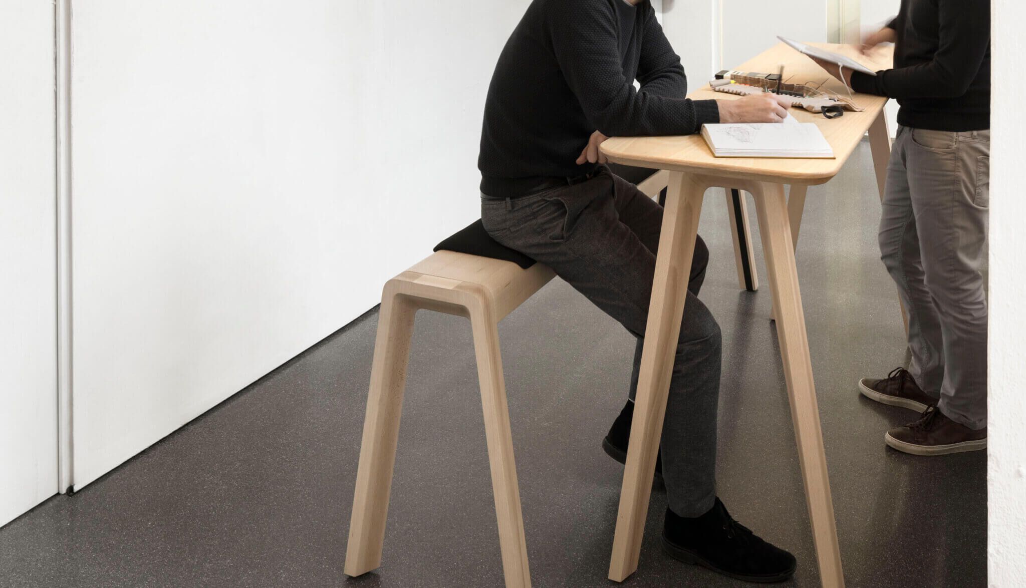 Высокий прямоугольный деревянный стол True Design E-QUO ARCH-00016968 - Вид №6