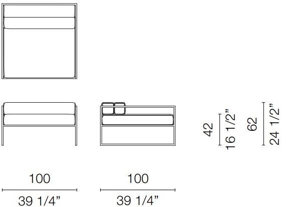 Cappellini Кресло со съемным кожаным чехлом Fronzoni ’64 Fr_41  - Вид №2