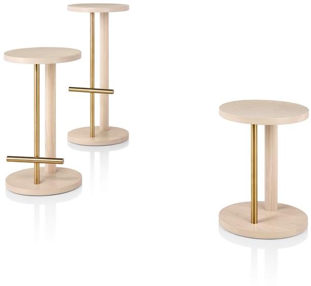 Herman Miller Высокий деревянный табурет с подставкой для ног Spot sun-id-1381436 - Вид №9