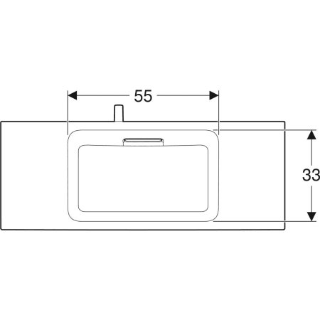 500.391.01.1 Встраиваемая раковина Geberit ONE горизонтальный выпуск, с укороченным вылетом Geberit  - Вид №16