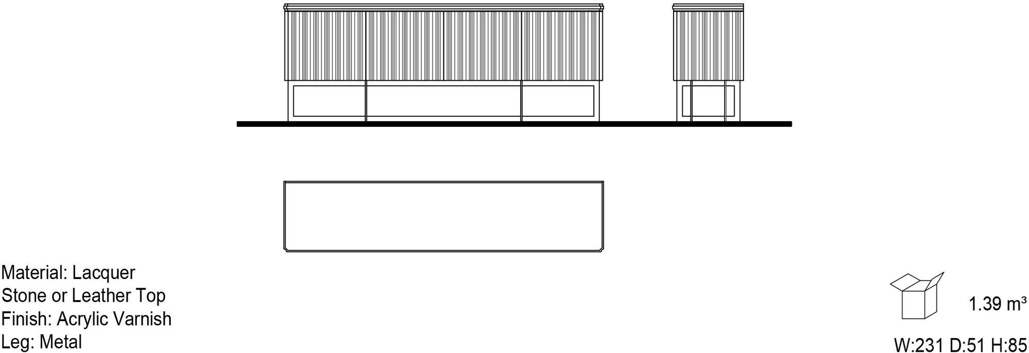 Mobi Буфет лакированный с распашными дверцами Visual sun-id-1426806 - Вид №4