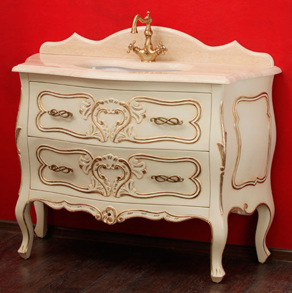 Тумба под раковину MIGLIORE Vittoria ML.VIT-BA115.BI.AG Bianco с декором Argento GM.VIT-BA115.BI.AG - Вид №3