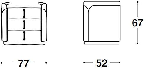 VOLPI Прикроватная тумба с ящиками Luigi volpi Lv-83001.cd3 - Вид №1