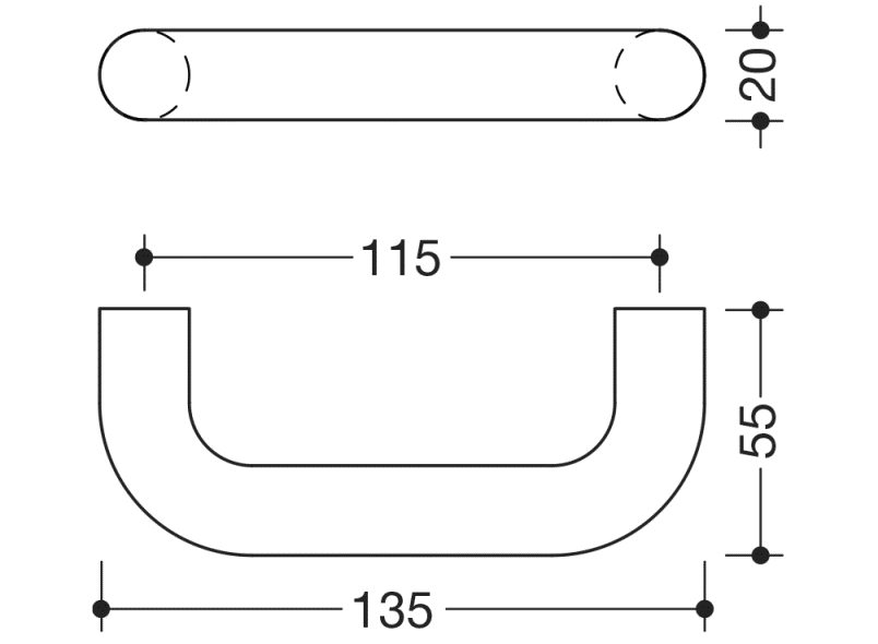 111BG Мебельная ручка ø 20 мм HEWI USA Produkte  - Вид №16
