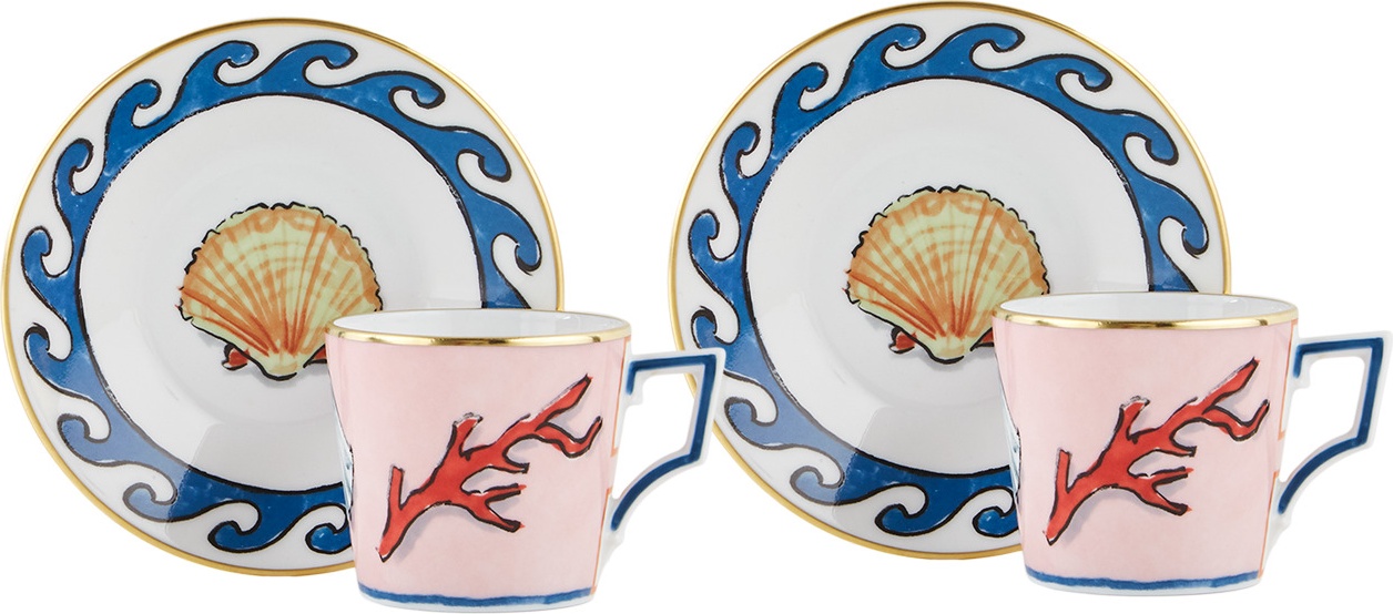 10647741 Richard Ginori набор кофейный (2 чашки,2 блюдца) Фарфор 