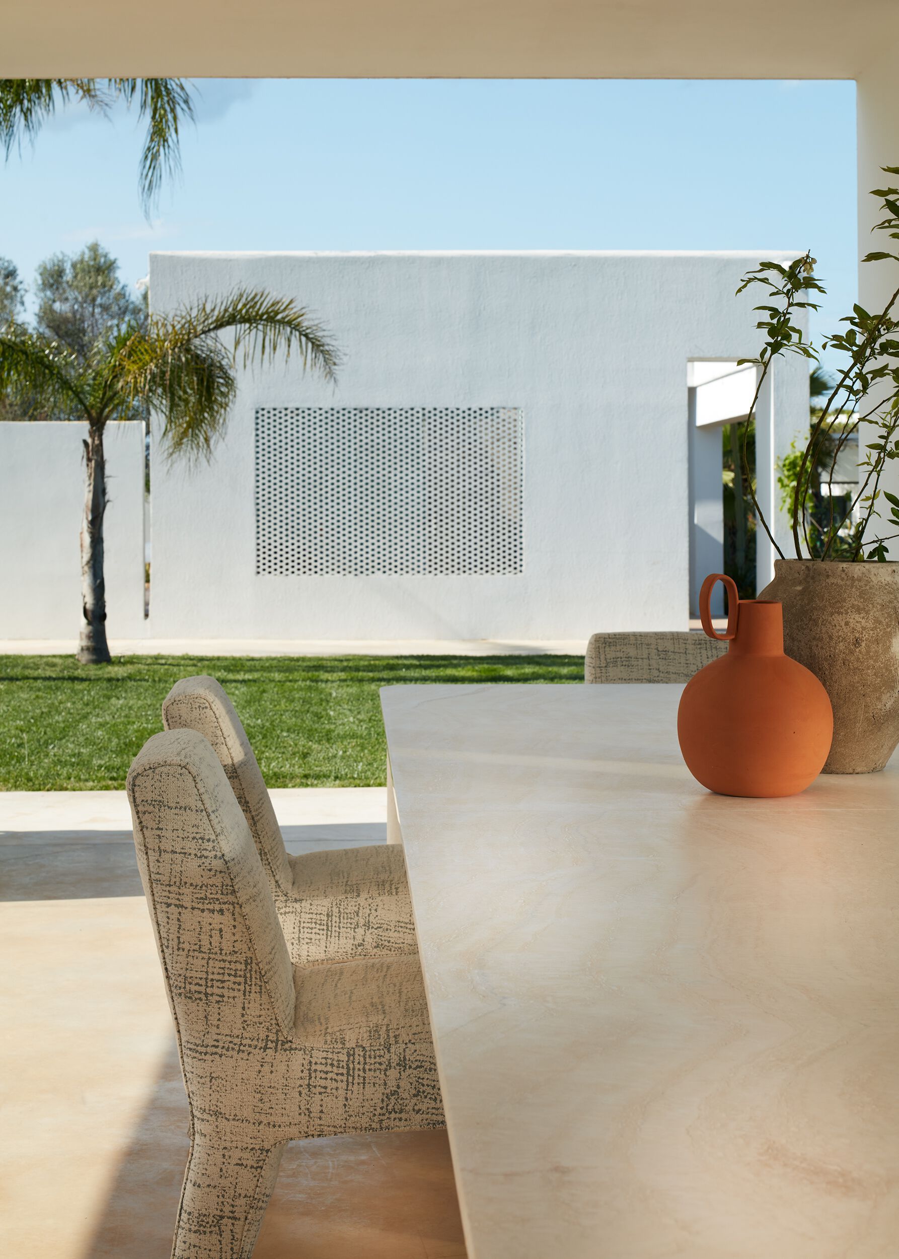 Травертин прямоугольный садовый стол Exteta 10th ARCH-00041565 - Вид №3