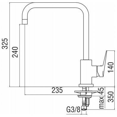 Nobili Rubinetterie Смеситель для кухни, однорычажный Blues Bs101134cr - Вид №1