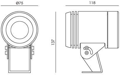 NEXO LUCE Регулируемый светодиодный проектор для улицы Projector nexo luce 2603 - Вид №2